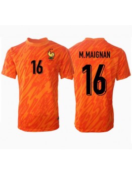 Frankreich Mike Maignan #16 Torwart Auswärtstrikot EM 2024 Kurzarm